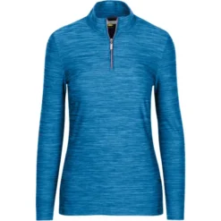 Greg Norman Long Sleeve Heathered Womens Golf 1/4 Zip