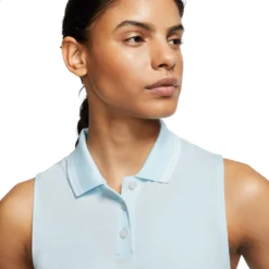 Nike Dri-FIT Victory Solid Womens Sleeveless Golf Polo 19 Nike Dri-FIT Victory Solid Womens Sleeveless Golf Polo -Gofl Clothes Store 13304 449TOPAZMIST 1