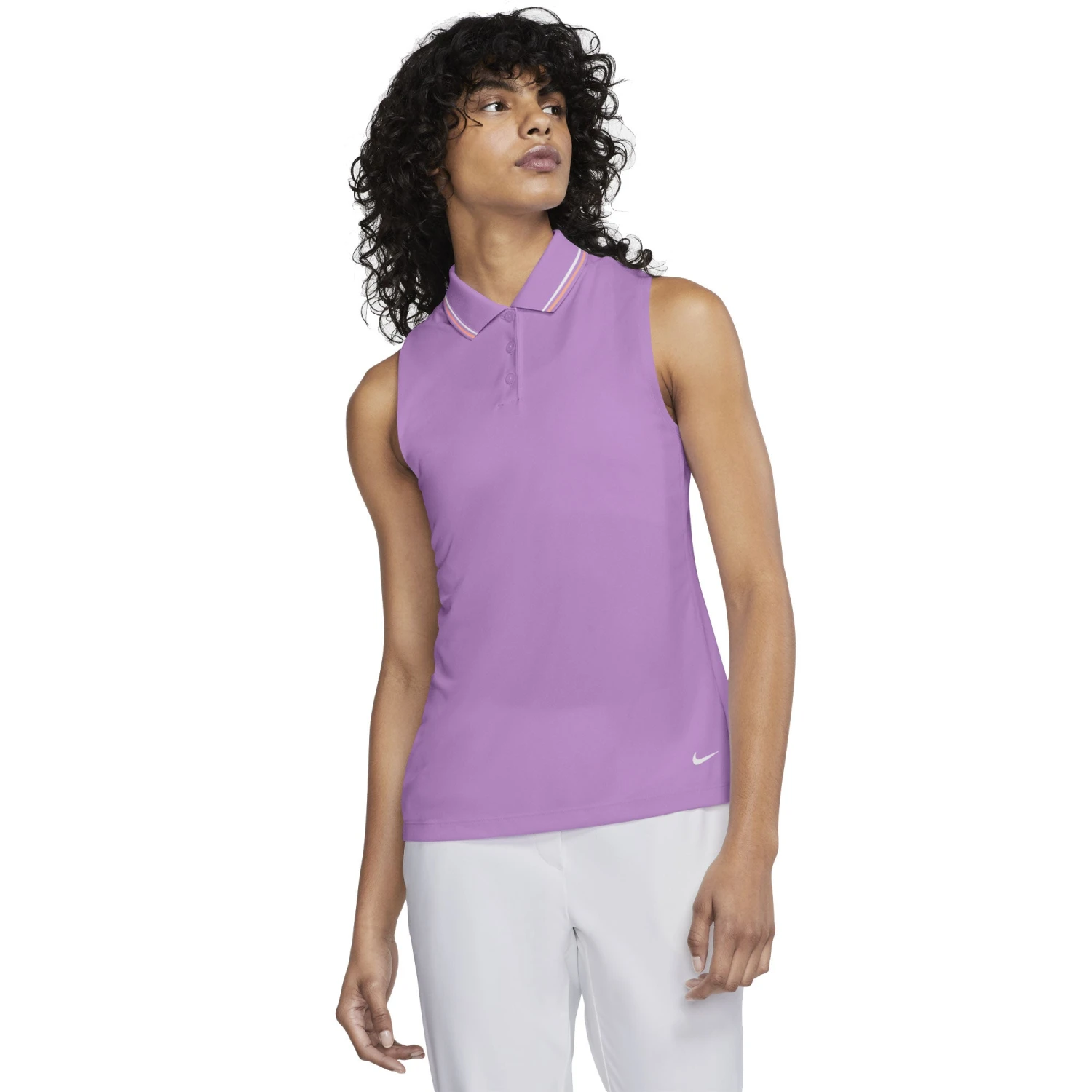 Nike Dri-FIT Victory Solid Womens Sleeveless Golf Polo 2 Nike Dri-FIT Victory Solid Womens Sleeveless Golf Polo - Image 2