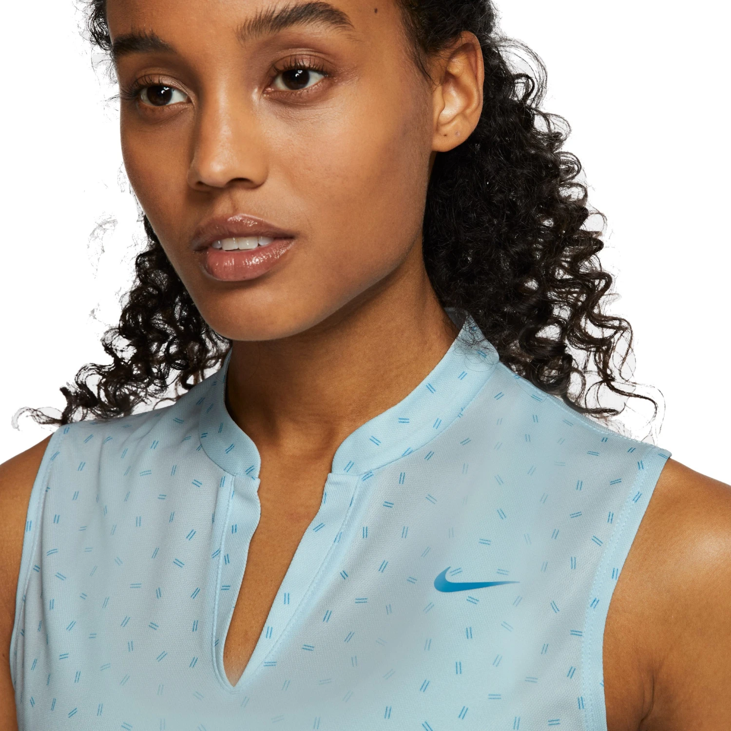Nike Dri-FIT Victory Printed Womens Sleeveless Golf Polo 2 Nike Dri-FIT Victory Printed Womens Sleeveless Golf Polo - Image 2