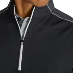 FootJoy Tonal Heather Mid-Layer Mens Golf 1/2 Zip -Gofl Clothes Store 17794 BLACK 2 682a1eb0 31bd 4270 ab7c 14603e77eaba