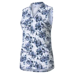 PUMA Golf Puma Cloudspun Floral Tie Dye Womens Golf Polo