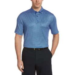 Callaway Swing Tech Printed Gingham Mens Golf Polo -Gofl Clothes Store 17875 SURFTHEWEB