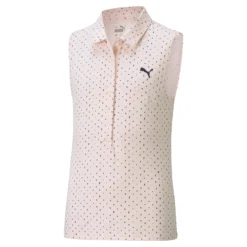 PUMA Golf Puma CLOUDSPUN Polka Girls Sleeveless Golf Polo