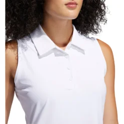 Adidas Golf Adidas Ultimate365 White Womens Golf Polo -Gofl Clothes Store 18733 WHITE 2