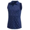 Adidas Golf Adidas Dot Print Girls Sleeveless Golf Polo