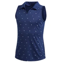 Adidas Golf Adidas Dot Print Girls Sleeveless Golf Polo