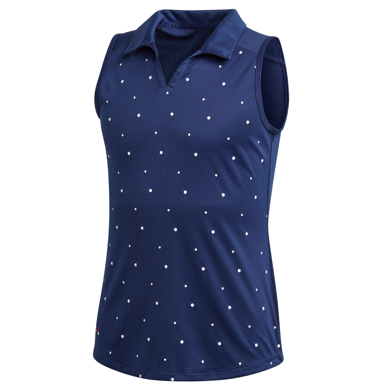 Adidas Golf Adidas Dot Print Girls Sleeveless Golf Polo 1 Adidas Golf Adidas Dot Print Girls Sleeveless Golf Polo