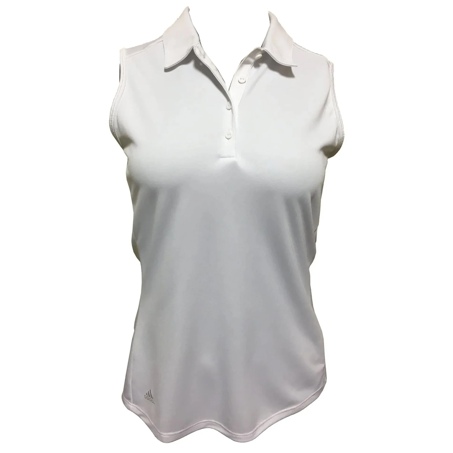 Adidas Golf Adidas Advantage White Womens Sleeveless Golf Polo 1 Adidas Golf Adidas Advantage White Womens Sleeveless Golf Polo