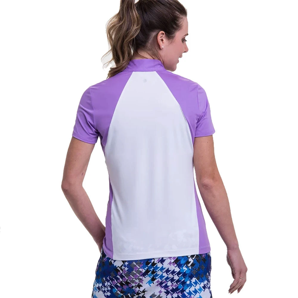 EP New York Short Sleeve Color Block White Multi Womens Golf Polo 2 EP New York Short Sleeve Color Block White Multi Womens Golf Polo - Image 2