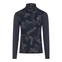 J.Lindeberg J. Lindeberg Brandon Mid Layer JL Navy Camo Mens Golf 1/4 Zip