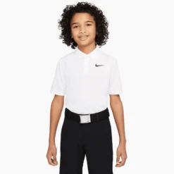 Nike Dri-FIT Victory Big Kids Boys Golf Polo -Gofl Clothes Store 24413 WHITE100