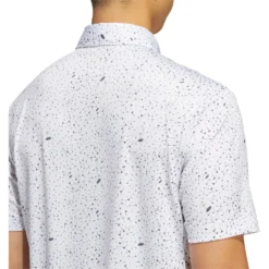 Adidas Golf Adidas Flag-Print Grey Hemp Mens Golf Polo -Gofl Clothes Store 25096 GRY4HEMPGRY2 2 f8051624 eb69 4271 b7d6 31086d9dec96