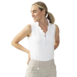 Daily Sports Patrice Womens Golf Polo -Gofl Clothes Store 25764 WHITE100