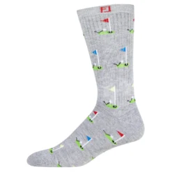 FootJoy ProDry Fashion Crew Mens Socks 22 FootJoy ProDry Fashion Crew Mens Socks -Gofl Clothes Store 85163 LTGREY998