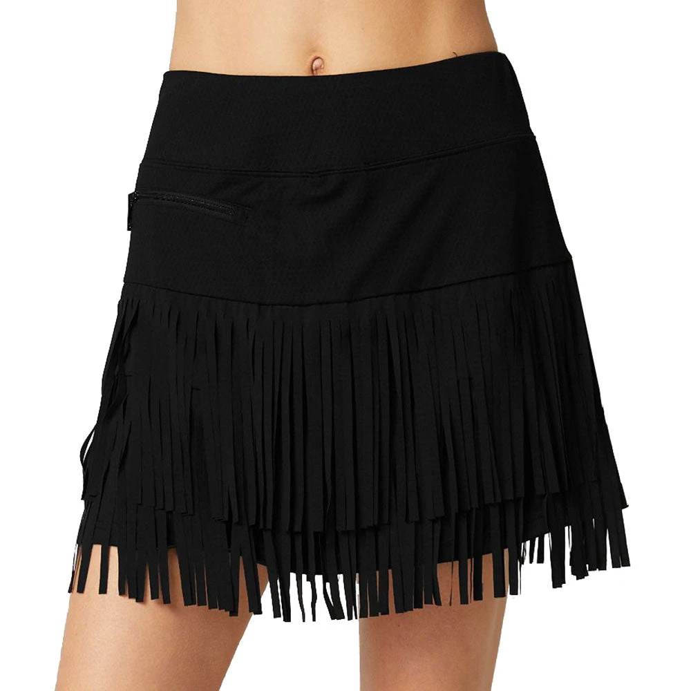 GGBlue Fringe Black 18in Womens Golf Skort 1 GGBlue Fringe Black 18in Womens Golf Skort